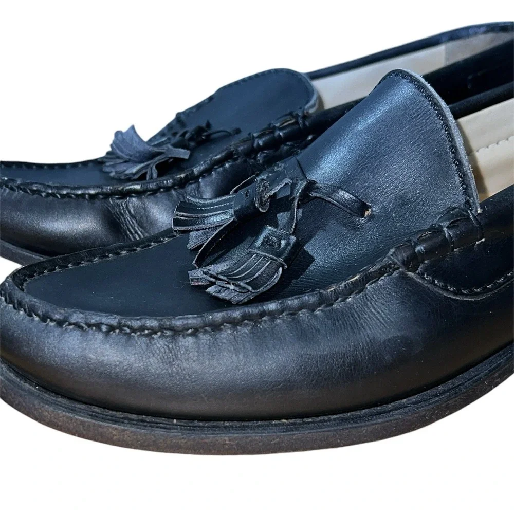 Allen Edmonds Coventry Tassel Loafers Mens Size 8 Black Leather Slip On Shoes
